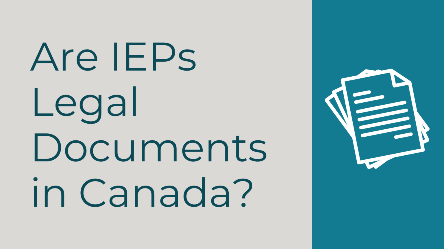 Are IEPs Legal Documents?